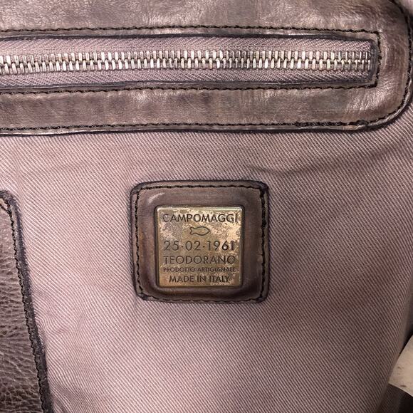 Campomaggi Centaurus in Crocodile Print Laser-Embossed Brown Leather - Picture 9 of 11